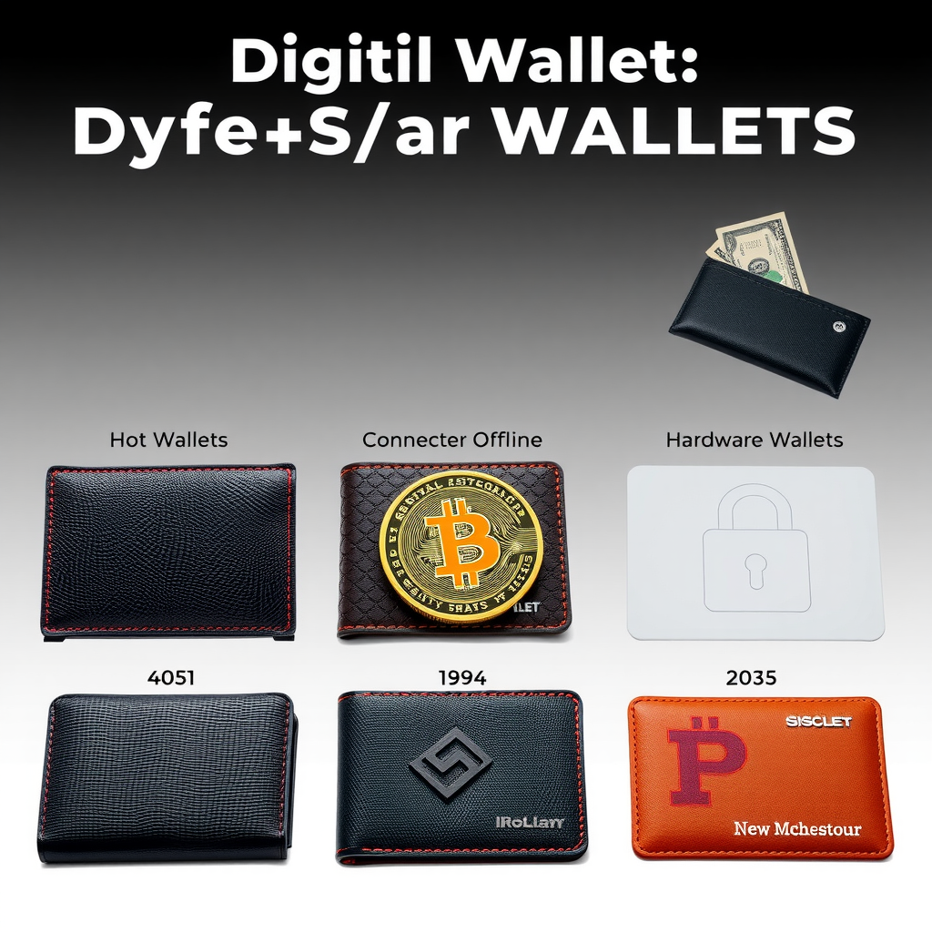 Comparação visual entre diferentes tipos de carteiras digitais, mostrando carteiras quentes conectadas à internet, carteiras frias offline, e carteiras de hardware com seus respectivos níveis de segurança